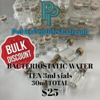Bacteriostatic Water – TEN 3ml Vials (30ml Total)